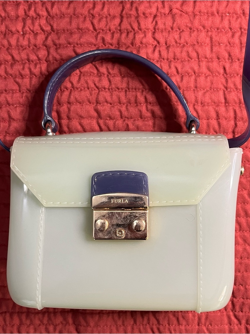 Furla Candy Bon Bon Mini Green Blue Jelly Crossbody Bag
